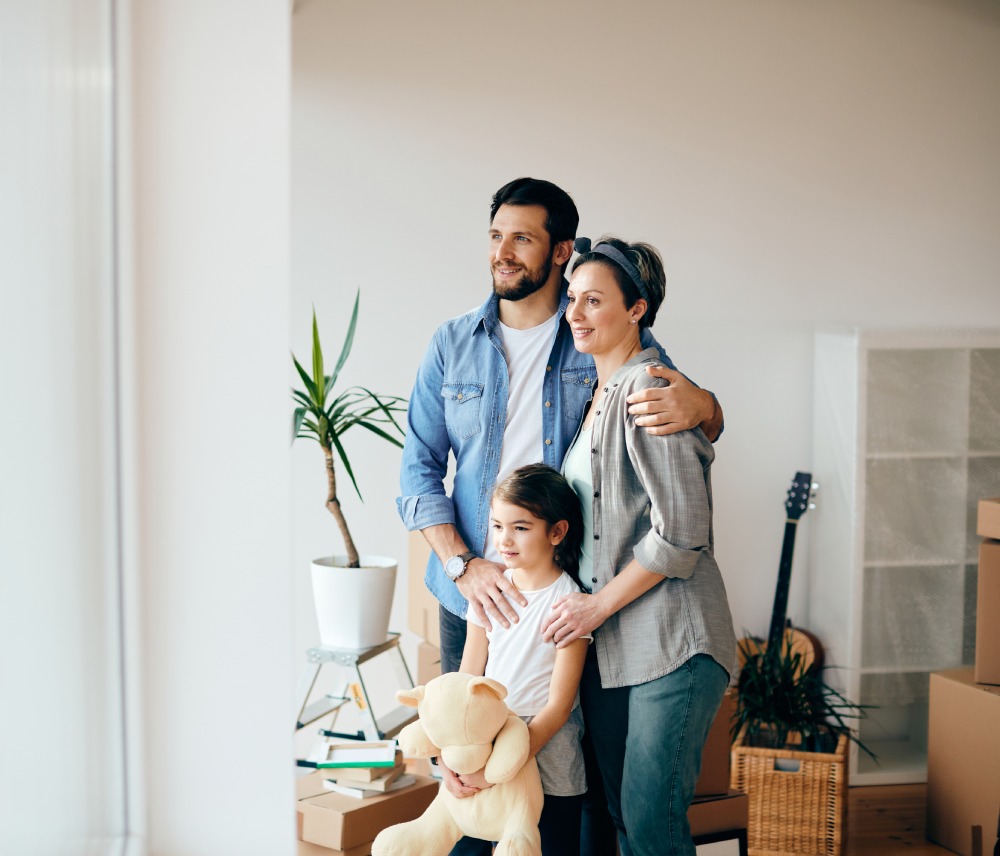 Happy Family Enjoying New House