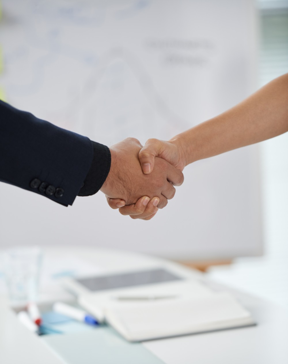 Two People Shaking Hands